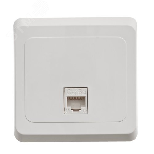 ЭТЮД Розетка компьютерная RJ45 категория 5 белая - фото 3