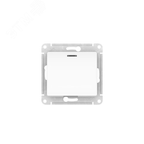 GLOSSA 1-клавишный ПЕРЕКЛЮЧАТЕЛЬ с подсветкой , сх.6а, 10АХ, быстрозажимные клеммы, БЕЛЫЙ - фото 3