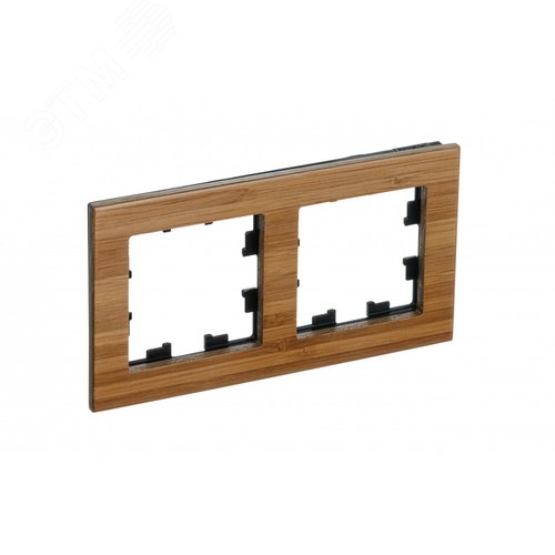 Рамка двухпостовая ATLASDESIGN NATURE, ДЕРЕВО БАМБУК - фото 1