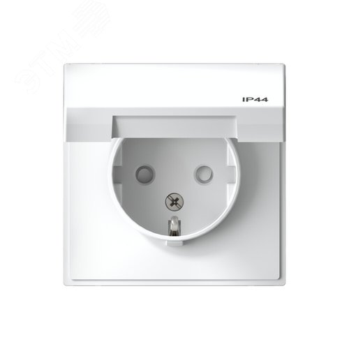 Изображение товара ARTGALLERY розетка с заземл. со шт. с крышк, 16А, IP44, механизм, белый (шт)