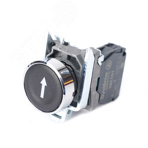 Изображение товара Кнопка SB4 в сборе модульная 22мм черная металл 1НО с марк стрелка вниз (шт)