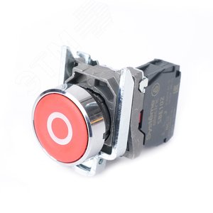 Изображение товара Кнопка SB4 в сборе модульная 22мм красная металл 1НЗ с маркировкой О (шт)