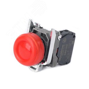 Изображение товара Кнопка SB4 в сборе модульная 22мм выступающая красная с возвратом металл 1НЗ (шт)