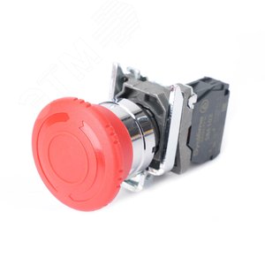 Изображение товара Кнопка аварийн ост SB4 в сборе 22мм 40мм повернуть для возврат металл 1Н (шт)