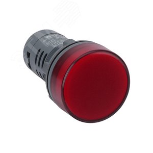 Лампа сигнальная SB7 моноблочная 22мм красная LED 230В АС