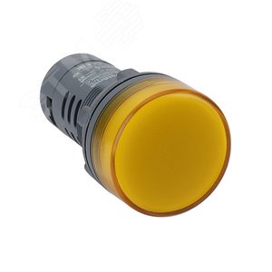 Лампа сигнальная SB7 моноблочная 22мм желтая LED 24В DC