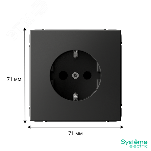 ARTGALLERY РОЗЕТКА с заземлением со шторками, 16А, механизм, быстрозажимные клеммы, базальт - фото 3