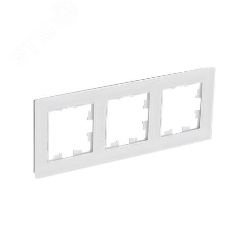 ATLASDESIGN NATURE 3-постовая РАМКА, НАТУРАЛЬНОЕ СТЕКЛО, БЕЛЫЙ - фото 1