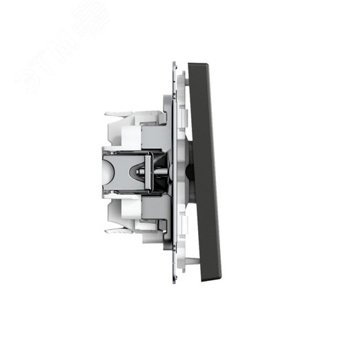 ARTGALLERY 1-клавишный ПЕРЕКЛЮЧАТЕЛЬ, 10АХ, механизм, быстрозажимные клеммы, БАЗАЛЬТ - фото 2