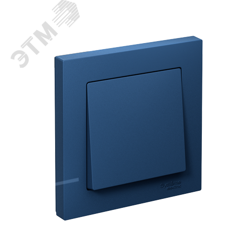 ATLASDESIGN 1-клавишный ВЫКЛЮЧАТЕЛЬ, сх.1, 10АХ, в сборе, быстрозажимные клеммы, АКВАМАРИН - фото 1