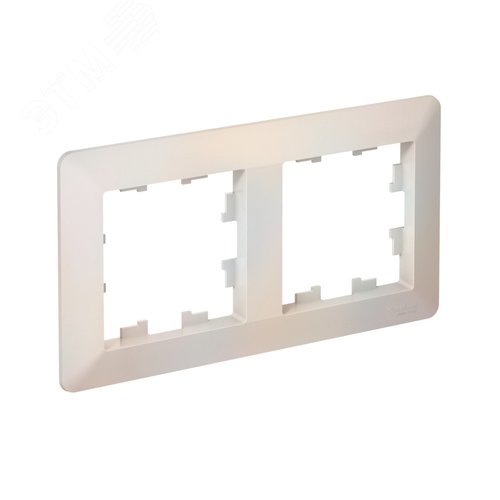 ATLASDESIGN AIR 2-постовая РАМКА, ЖЕМЧУГ/дымчатый белый - фото 2