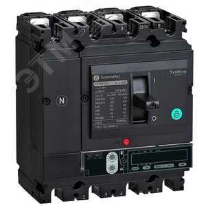 Автоматический выключатель в литом корпусе SYSTEMEPACT CCB160 150KA 4P4D S5.2E 160A рычаг
