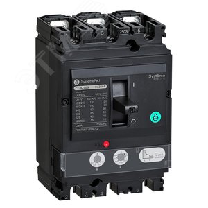 Автоматический выключатель в литом корпусе SYSTEMEPACT CCB160 150KA 3P3D TMD160 рычаг