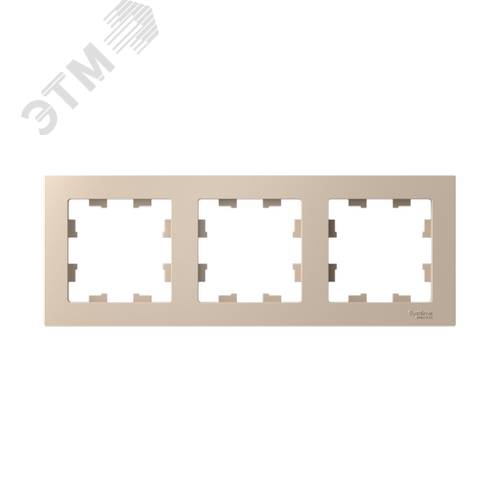 ATLASDESIGN рамка трехпостовая, универсальная, ПЕСОЧНЫЙ - фото 2