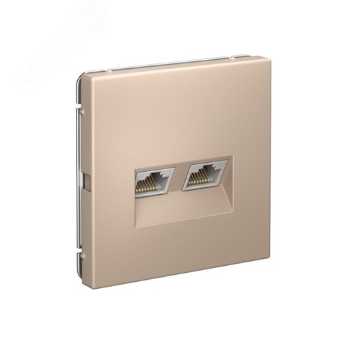 ARTGALLERY РОЗЕТКА двойная компьютерная RJ45+RJ45, кат.6А, механизм, ПЕСОЧНЫЙ - фото 2