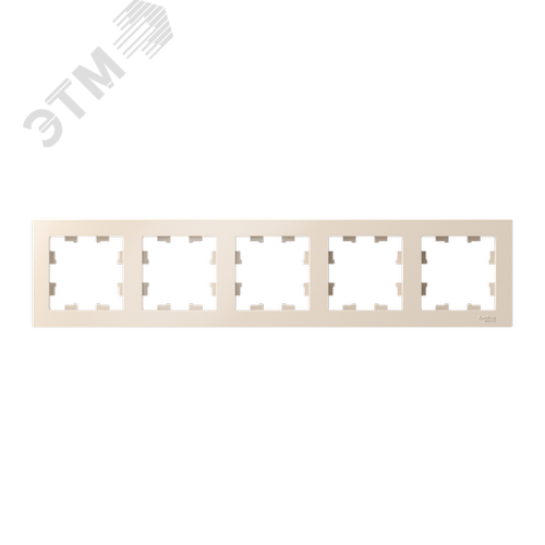 Рамка пятипостовая ATLASDESIGN универсальная бежевый - фото 2