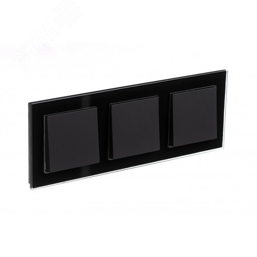 Рамка трехпостовая ATLASDESIGN NATURE, ОРГАНИЧЕСКОЕ СТЕКЛО ЧЕРНЫЙ - фото 4