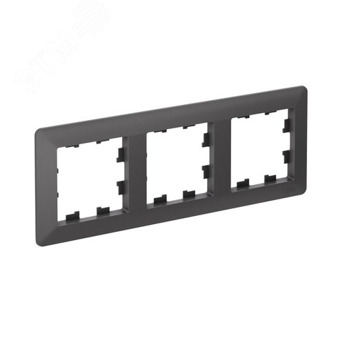 ATLASDESIGN AIR 3-постовая РАМКА, БАЗАЛЬТ/дымчатый черный - фото 2