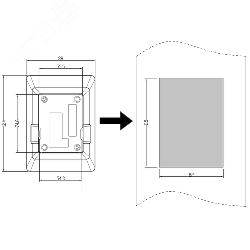 Комплект для выносного монтажа панели STV320 - фото 2