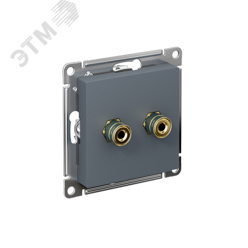 Изображение товара Аудиорозетка ATLASDESIGN двухместная грифель (шт)