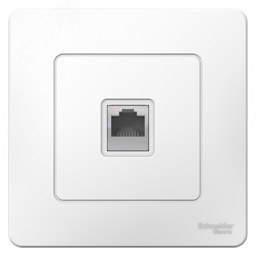 BLANCA скрытой установки розетка телефонная RJ11, белый - фото 3