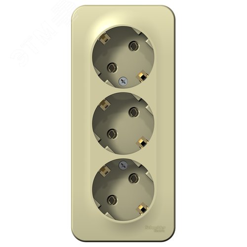 BLANCA О/У РОЗЕТКА 3-я с заземлением без шторок ИЗОЛ.ПЛ 16А, 250В, БЕЖЕВЫЙ - фото 3