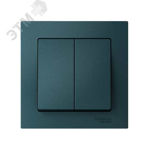 ATLASDESIGN 2-клавишный ВЫКЛЮЧАТЕЛЬ, сх.6, 10АХ, в сборе, быстрозажимные клеммы, ИЗУМРУД - фото 2