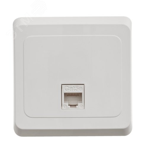ЭТЮД Розетка компьютерная RJ45 категория 5 белая - фото 4