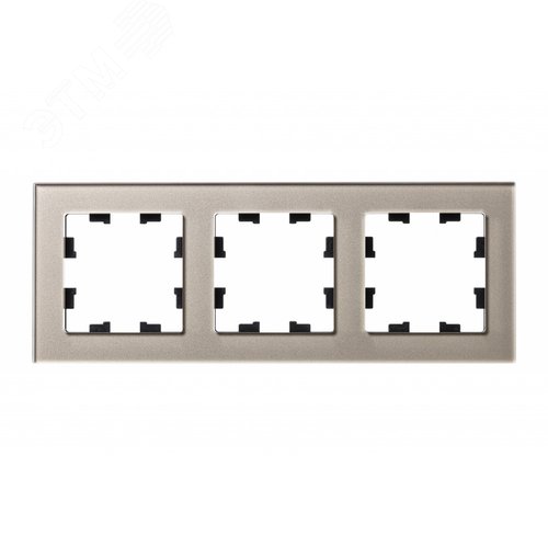 Рамка трехпостовая ATLASDESIGN NATURE, ОРГАНИЧЕСКОЕ СТЕКЛО ШАМПАНЬ - фото 3