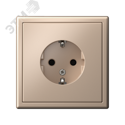 ARTGALLERY розетка с заземлением со шторками, 16А, механизм, песочный - фото 5