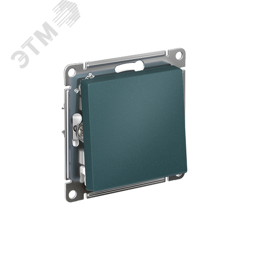 Изображение товара Кнопка нажимная ATLASDESIGN схема 1 10АХ механизм изумруд (шт)