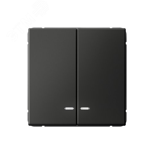 Изображение товара ARTGALLERY 2-клавишный ВЫКЛЮЧАТЕЛЬ с подсветкой, сх.5а, 10АХ, механизм, быстрозажимные клеммы, БАЗАЛЬТ (шт)