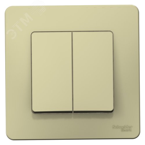 BLANCA С/У 2-клавишный ВЫКЛЮЧАТЕЛЬ (cх.5), 10А, 250B, БЕЖЕВЫЙ - фото 3