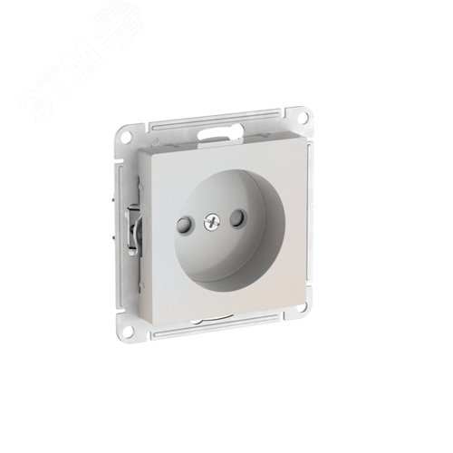 ATLASDESIGN РОЗЕТКА без заземления со шторками, 16А, быстрозажимные клеммы, ЖЕМЧУГ - фото 1