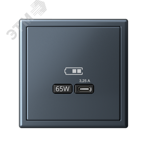 ARTGALLERY USB розетка тип-С 65Вт высокоскор.заряд. QC, PD, механизм, грифель - фото 5