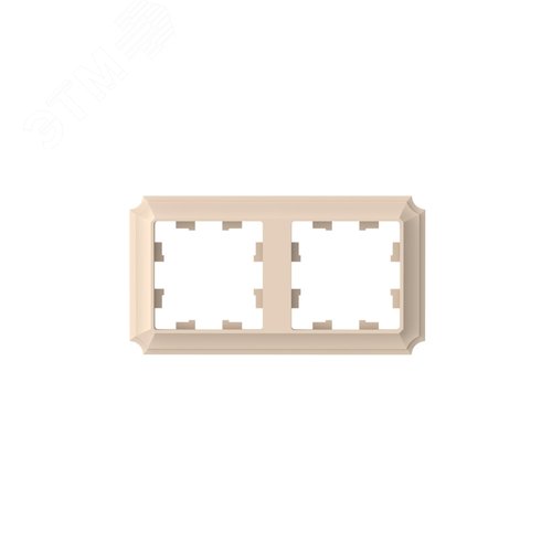 ATLASDESIGN ANTIQUE 2-постовая рамка, универсальная, ПЕСОЧНЫЙ - фото 1