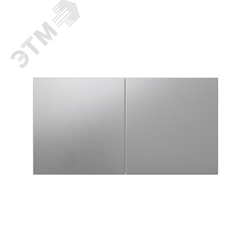 Розетка ATLASDESIGN двойная с заземлением со шторками сдвижная крышка 16А в сборе алюминий - фото 2