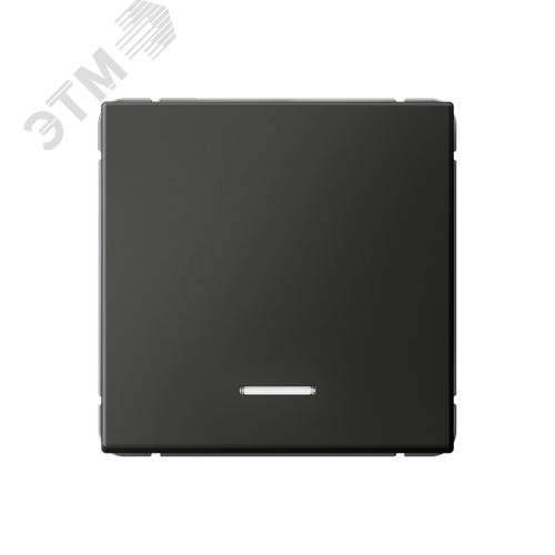 ARTGALLERY 1-клавишный ВЫКЛЮЧАТЕЛЬ КНОПОЧНЫЙ с подсв., 10А, механизм, БАЗАЛЬТ - фото 1