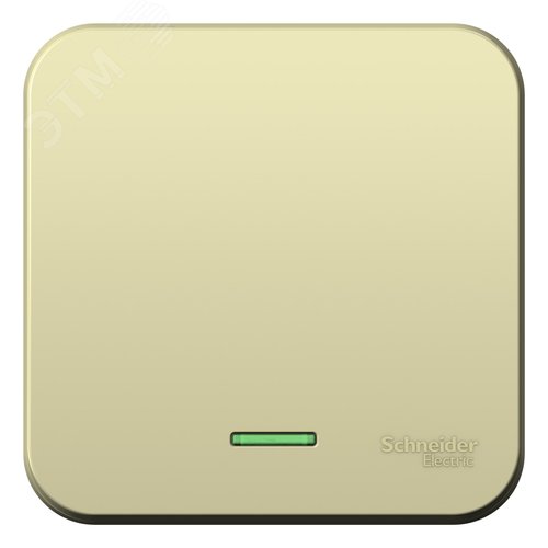 Выключатель BLANCA открытой установки одноклавишный (cх.1) с изолирующей пластиной и подсветкой, 10А, 250B, бежевый - фото 6