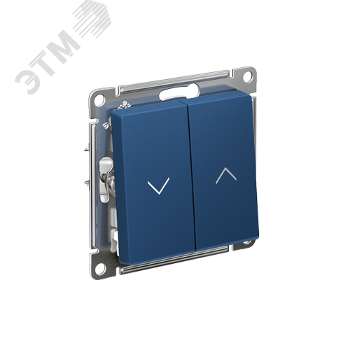 ATLASDESIGN 2-клавишный ВЫКЛЮЧАТЕЛЬ ЖАЛЮЗИ, 10А, мех., АКВАМАРИН - фото 1