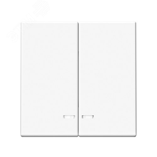 Изображение товара ARTGALLERY 2-клавишный выключатель с подсветкой, сх.5а, 10АХ, механизм, белый (шт)