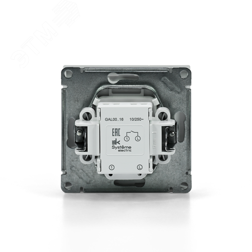 ARTGALLERY 1-клавишный ВЫКЛЮЧАТЕЛЬ КНОПОЧНЫЙ с подсв., 10А, механизм, БЕЛЫЙ - фото 8