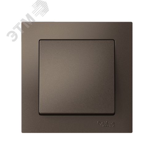 Выключатель одноклавишный ATLASDESIGN схема 1 10АХ в сборе мокко - фото 2