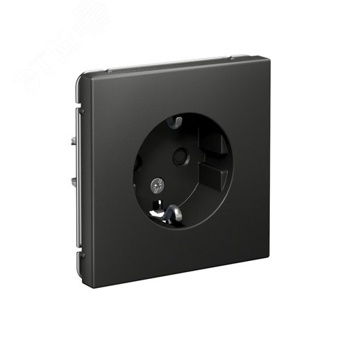 ARTGALLERY розетка с заземлением со шторками, 16А, механизм, базальт - фото 2
