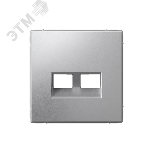 ARTGALLERY НАКЛАДКА двойная для информационных функций типа Keystone, АЛЮМИНИЙ - фото 1