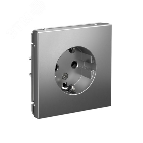 ARTGALLERY розетка с заземлением, 16А, механизм, сталь - фото 2