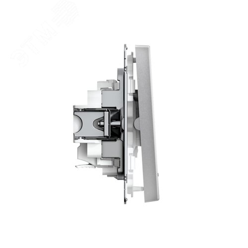 ARTGALLERY 2-клавишный ВЫКЛЮЧАТЕЛЬ с подсветкой, сх.5а, 10АХ, механизм, быстрозажимные клеммы, АЛЮМИНИЙ - фото 3