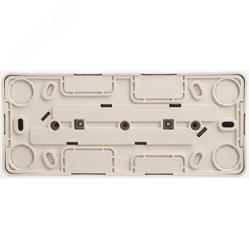 ЭТЮД Розетка тройная открытой установки без заземления со шторками 16А 250B, кремовый - фото 3