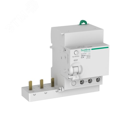 Изображение товара Блок дифференциального тока (ВДТ) 63A 3P 300мА Тип-AC 400В Systeme9 (шт)