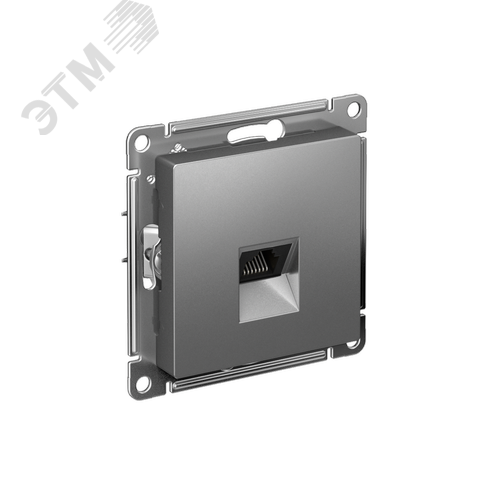 Изображение товара ATLASDESIGN РОЗЕТКА компьютерная RJ45, кат. 6A, механизм, СТАЛЬ (шт)